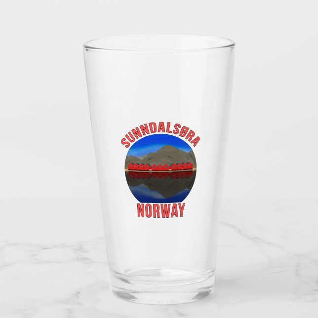 Norway Sunndalsøra Travel Norwegian Glass (Front)