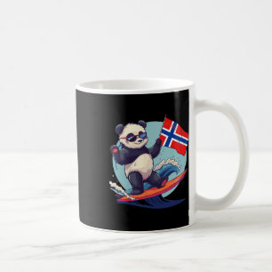 Norway Surfing Panda Bear Norwegian Flag Norwegian Coffee Mug