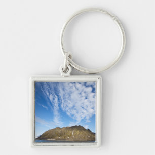 Norway, Svalbard, Clouds above steep cliffs Key Ring