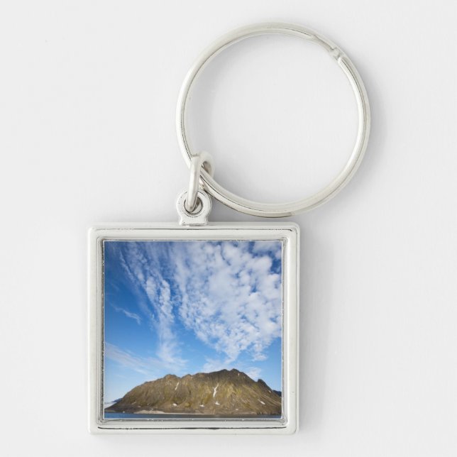 Norway, Svalbard, Clouds above steep cliffs Key Ring (Front)
