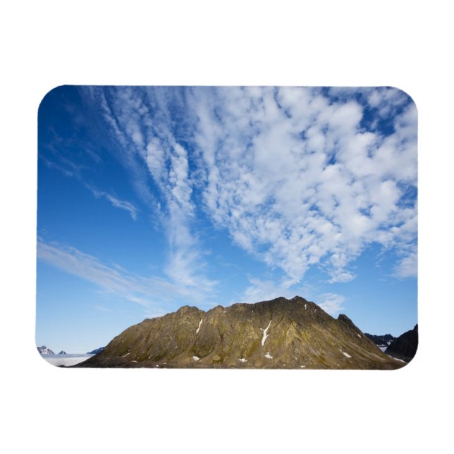 Norway, Svalbard, Clouds above steep cliffs Magnet (Horizontal)