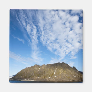 Norway, Svalbard, Clouds above steep cliffs Magnet