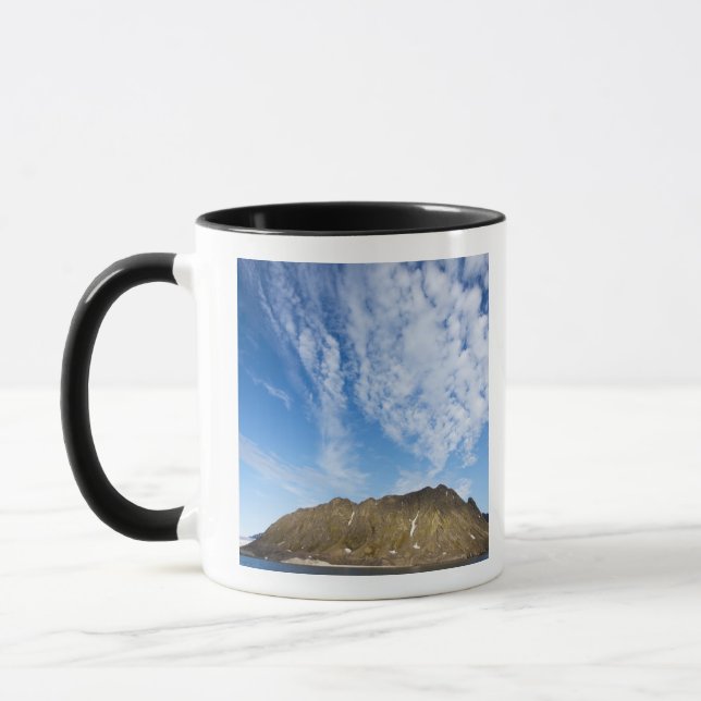 Norway, Svalbard, Clouds above steep cliffs Mug (Left)