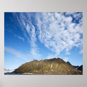 Norway, Svalbard, Clouds above steep cliffs Poster