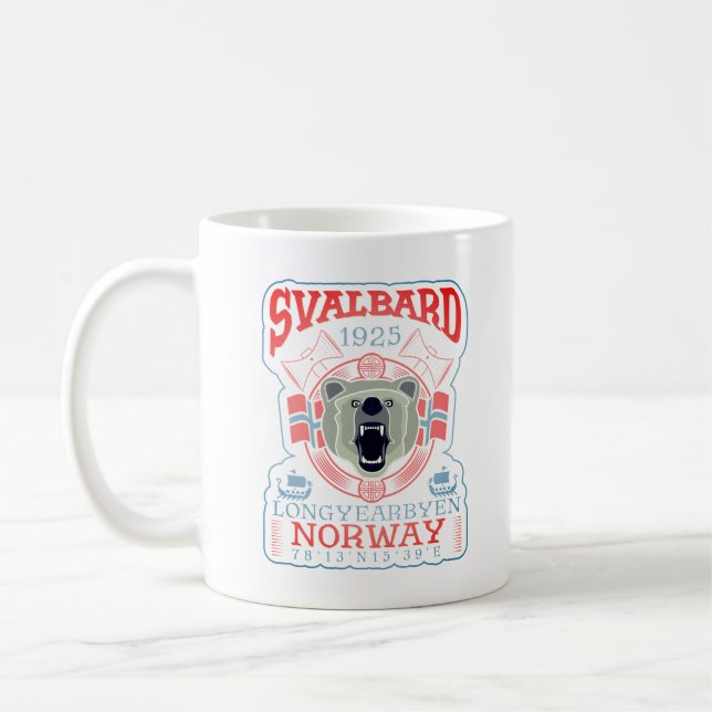 NORWAY SVALBARD LONGYEARBYEN. COFFEE MUG (Left)