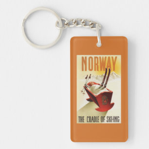 Norway - The Cradle of Skiing Key Ring