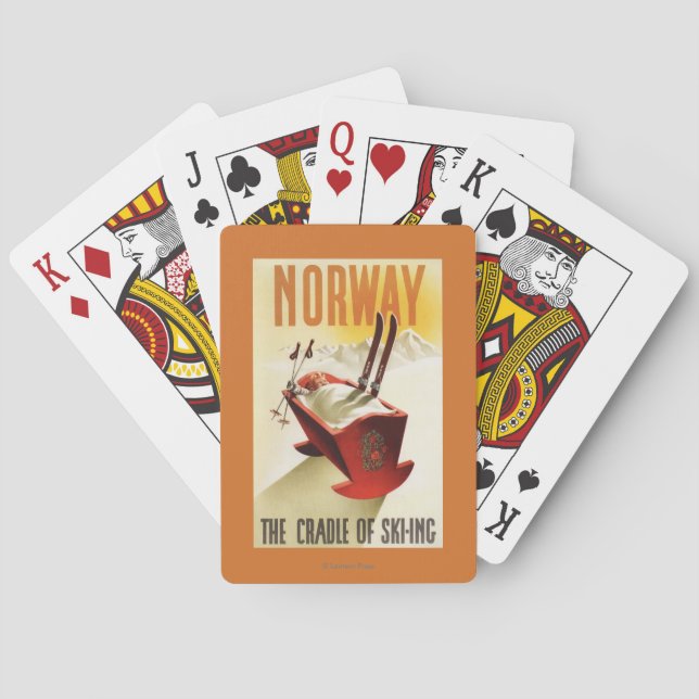 Norway - The Cradle of Skiing Playing Cards (Back)