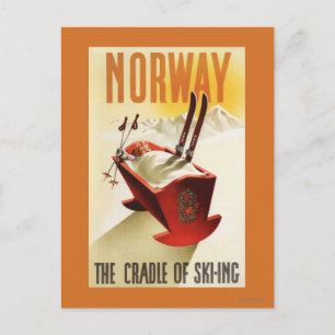 Norway - The Cradle of Skiing Postcard