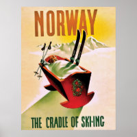 Norway, the cradle of skiing, vintage travel