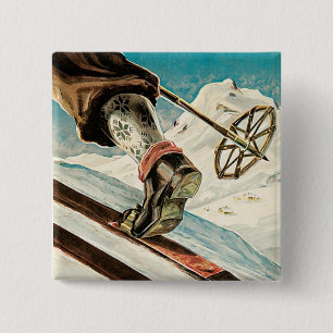 Norway ~ The Home of Skiing 15 Cm Square Badge