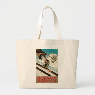 Norway ~ The Home of Skiing Large Tote Bag