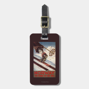 Norway - The Home of Skiing Luggage Tag