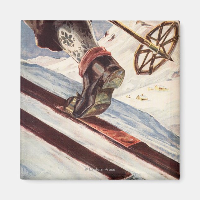 Norway - The Home of Skiing Magnet (Front)