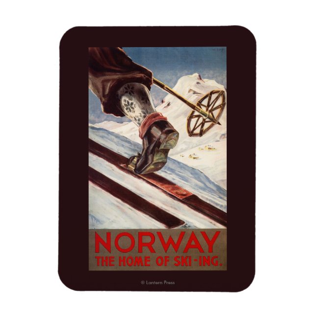 Norway - The Home of Skiing Magnet (Vertical)