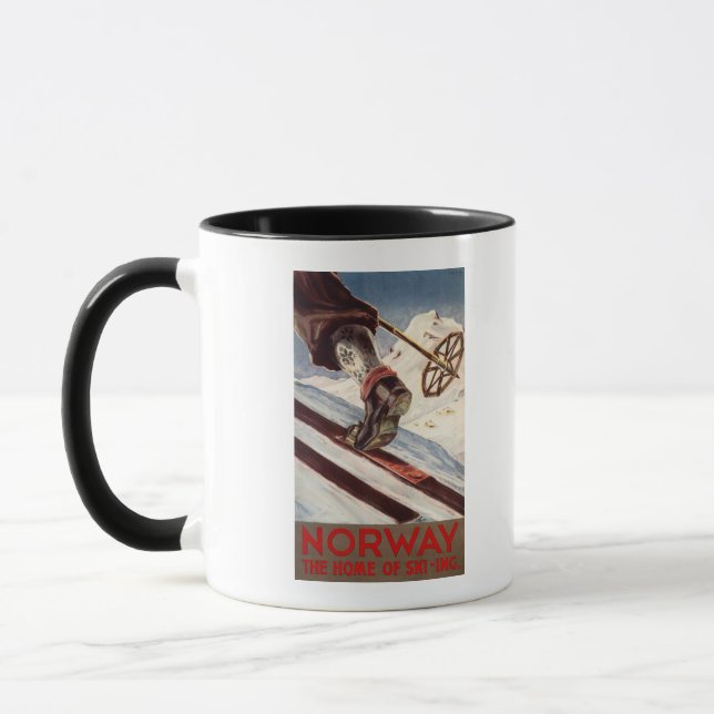 Norway - The Home of Skiing Mug (Left)