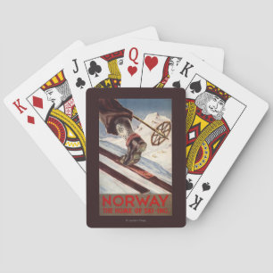 Norway - The Home of Skiing Playing Cards
