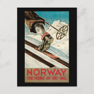 Norway The Home Of Skiing Postcard