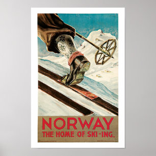Norway ~ The Home of Skiing Poster