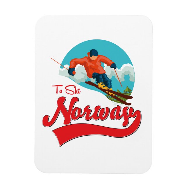 Norway to Ski logo. Magnet (Vertical)