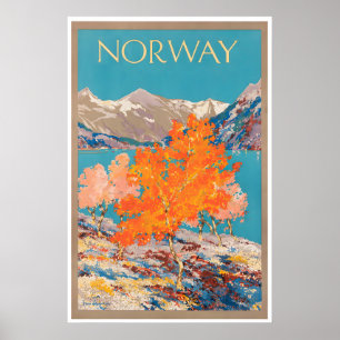Norway Travel Poster Nordic Print Norwegian Art