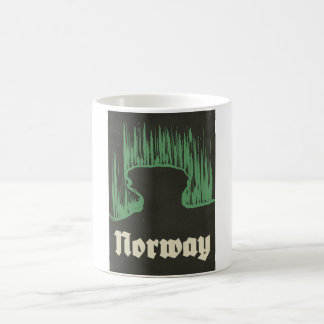 Norway travel ski poster coffee mug