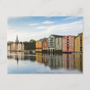Norway Trondheim Houses Postcard