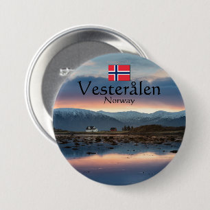 Norway Vesteralen Souvenir 7.5 Cm Round Badge