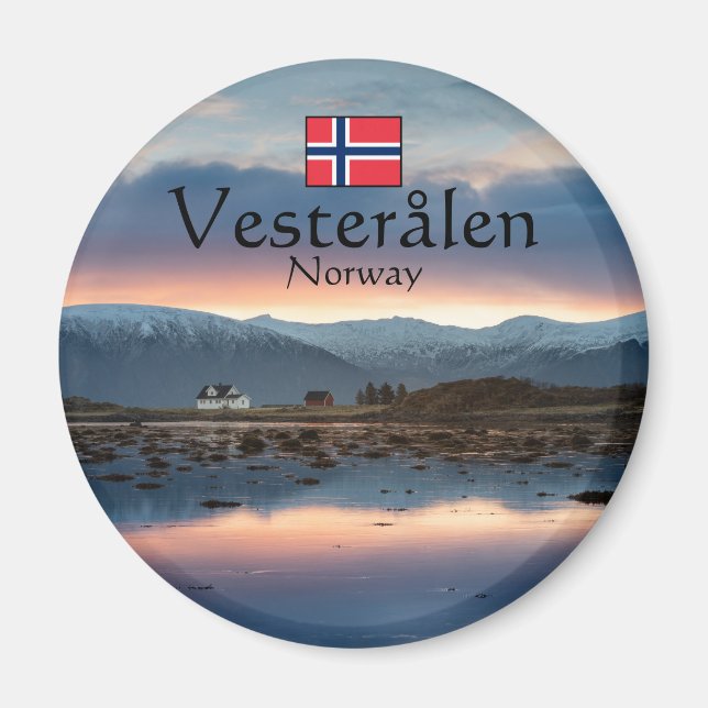 Norway Vesteralen Souvenir Magnet (Front)
