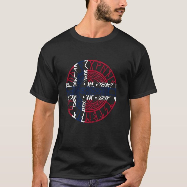 norway viking scandinavian norse nordic valhalla n T-Shirt (Front)