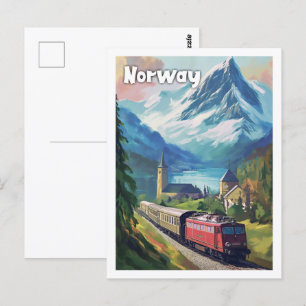 Norway Vintage Famous Travel Place Postcard