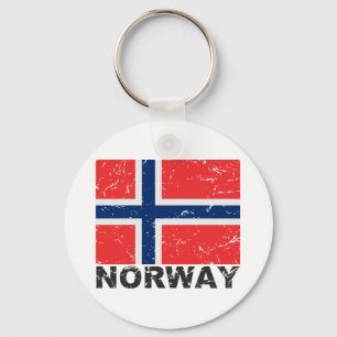 Norway Vintage Flag Key Ring