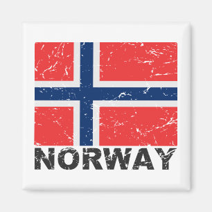 Norway Vintage Flag Magnet