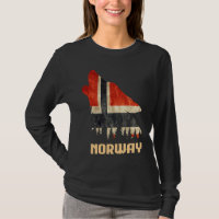 Norway Vintage Flag Wolf Scandinavia Norge Souveni