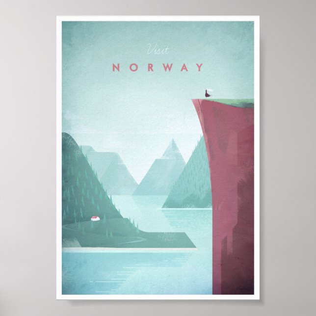 Norway Vintage Travel Poster (Front)