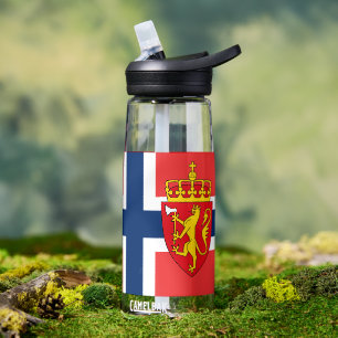 Norway Water Bottle, Patriotic Norwegian Flag Water Bottle