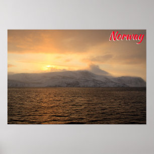 Norway winter coast poster