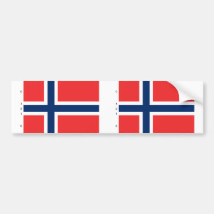 Norway With Proportions, Norway flag Bumper Sticker