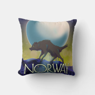 Norway Wolf Poster Cushion