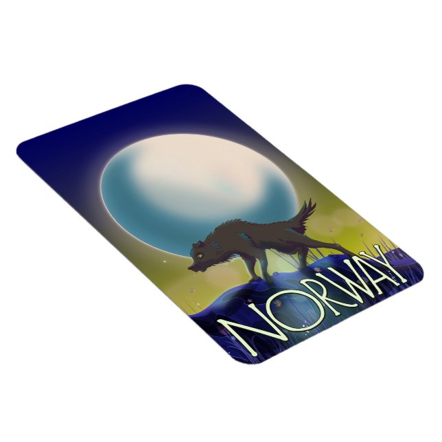 Norway Wolf Poster Magnet (Right Side)
