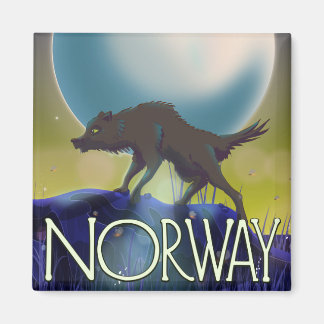Norway Wolf Poster Magnet