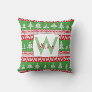 Norwegian Alpine Christmas Tree Pattern Cushion