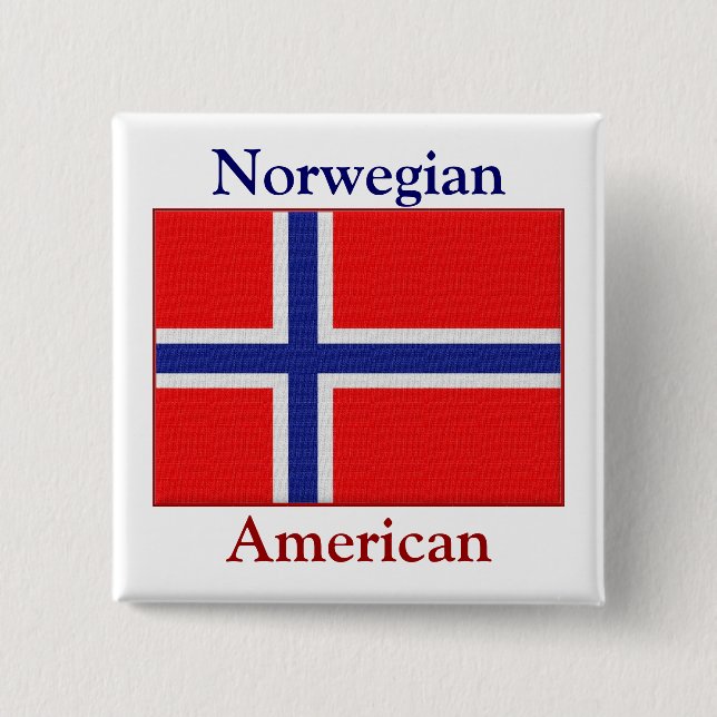 Norwegian American 15 Cm Square Badge (Front)