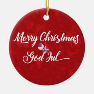 Norwegian American Bilingual Holiday Decoration