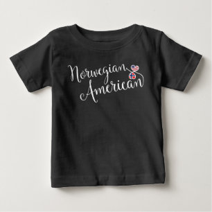 Norwegian American Entwinted Hearts Baby T-Shirt