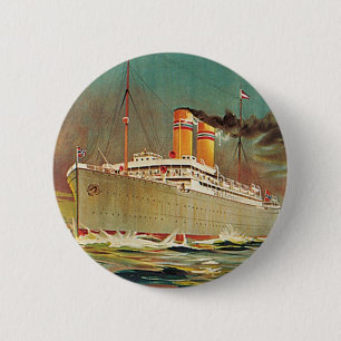 Norwegian American Line 6 Cm Round Badge