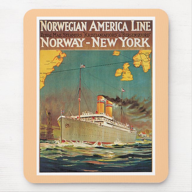 Norwegian American Line Mouse Mat (Front)