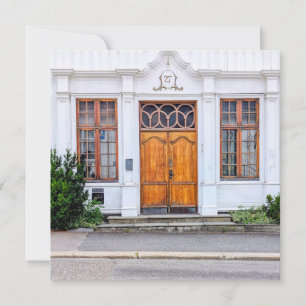 Norwegian Art Nouveau Door Holiday Card
