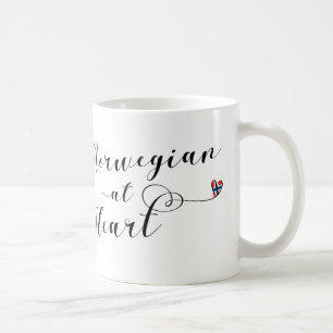 Norwegian At Heart Mug, Norway Coffee Mug