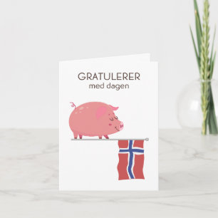 Norwegian Birthday Card – Gratulerer med dagen