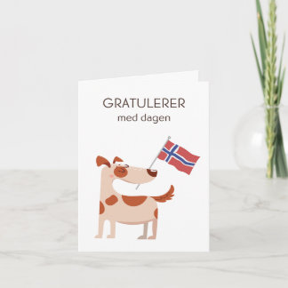 Norwegian Birthday Card – Gratulerer med dagen